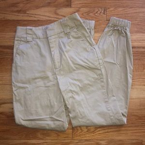 tan joggers from fashion nova
